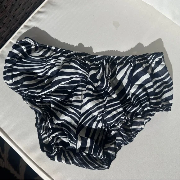 VAL MODE Vintage Zebra Print Lingerie Lounge Set Babydoll Top & Bloomers S